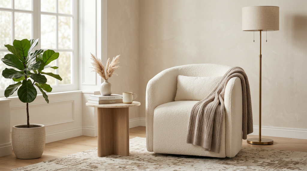 Bouclé Accent Chair
